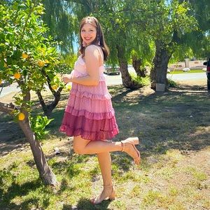 Morning lavender tiered dress